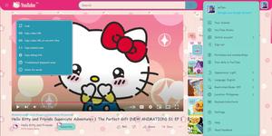 Screenshot of Youtube Hello Kitty Theme