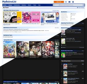 Screenshot of myanimelist - simple modern (dark/light)