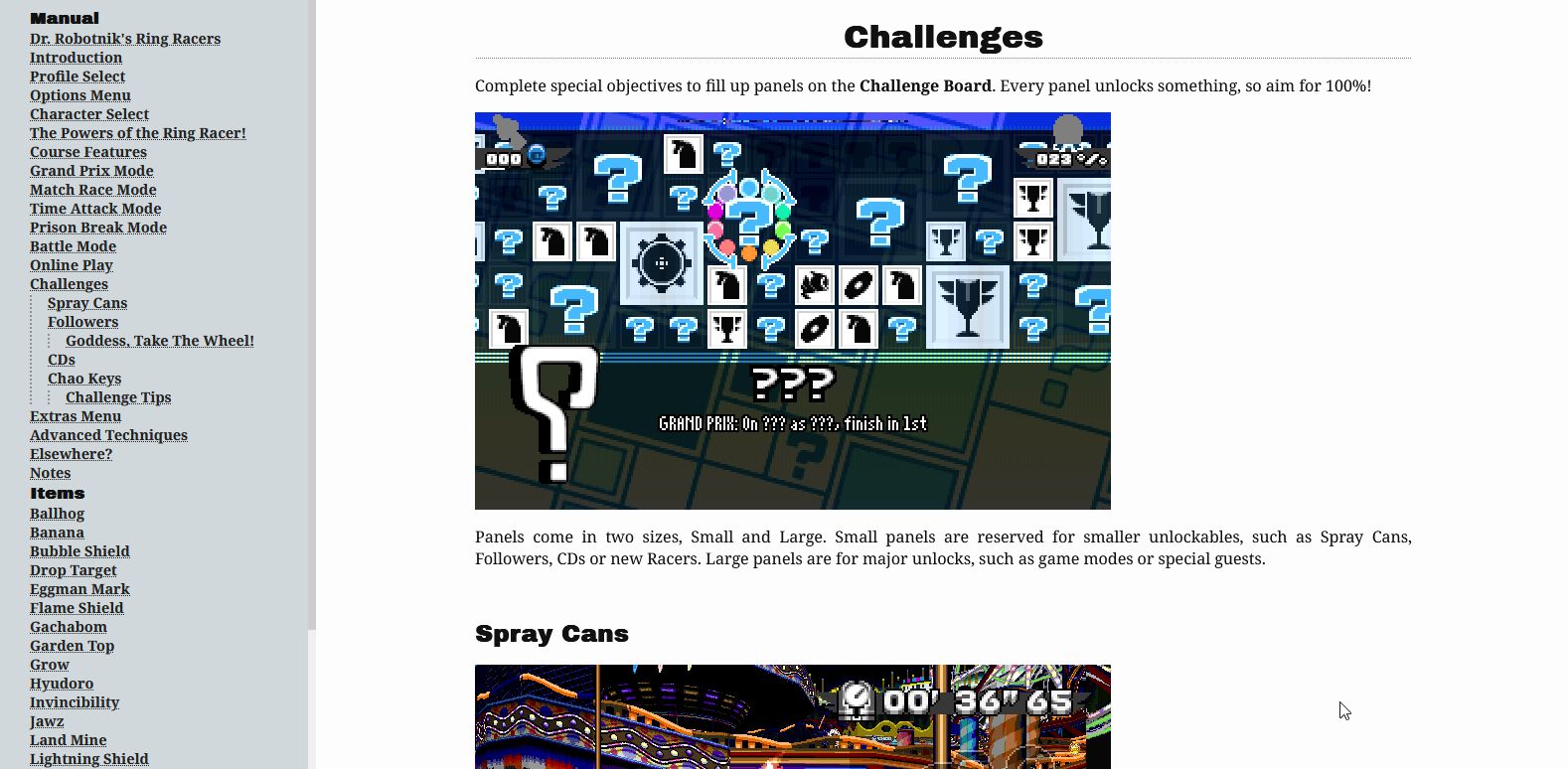 Screenshot of KartKrew Manual Redesign