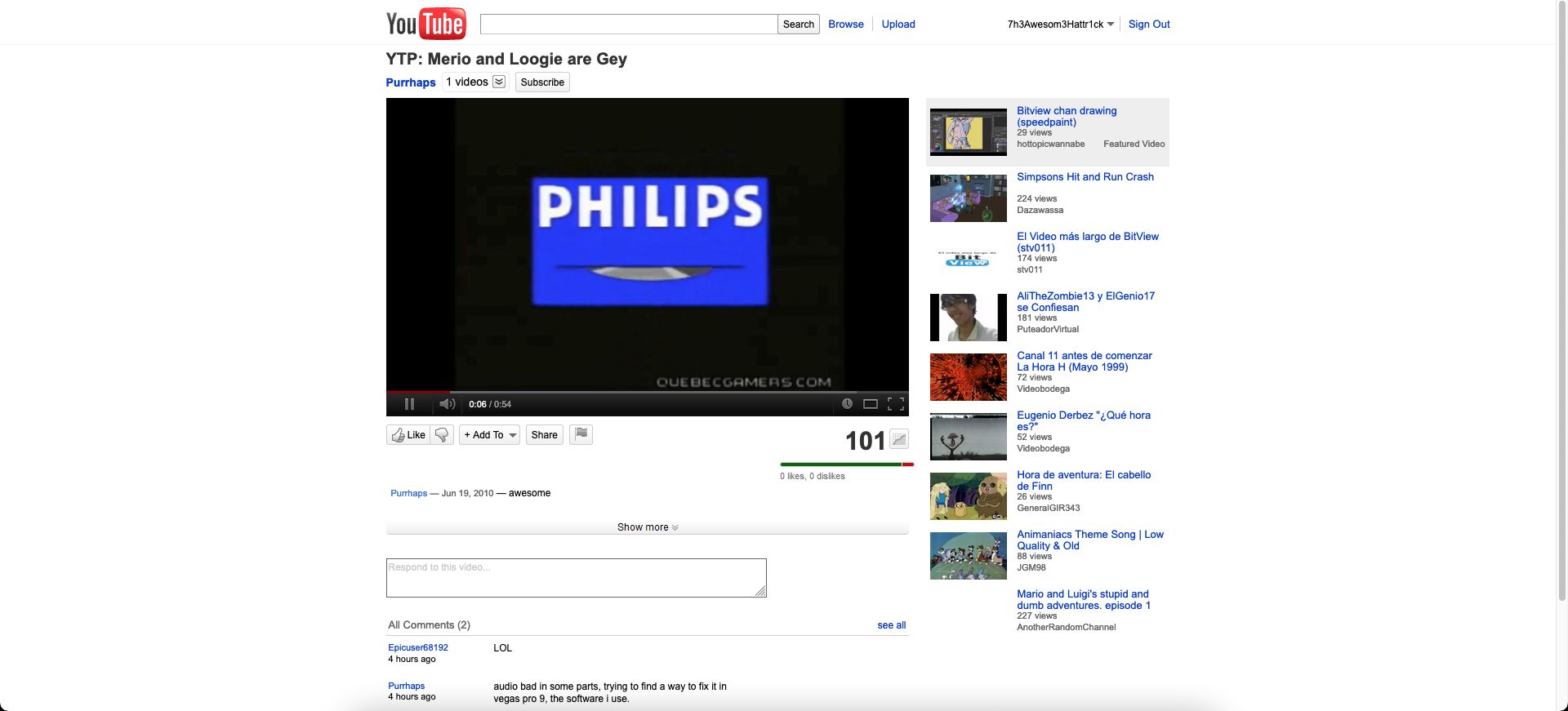 Screenshot of BITVIEW TO YOUTUBE 2011