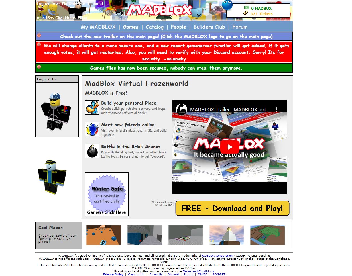 Screenshot of Madblox Christmas in July