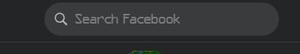 Screenshot of Facebook - hide site icon