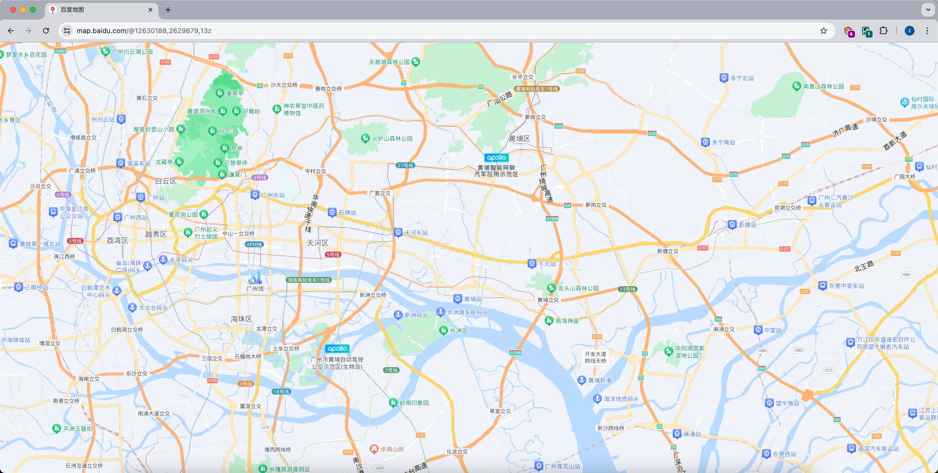 Screenshot of 百度地图只要地图