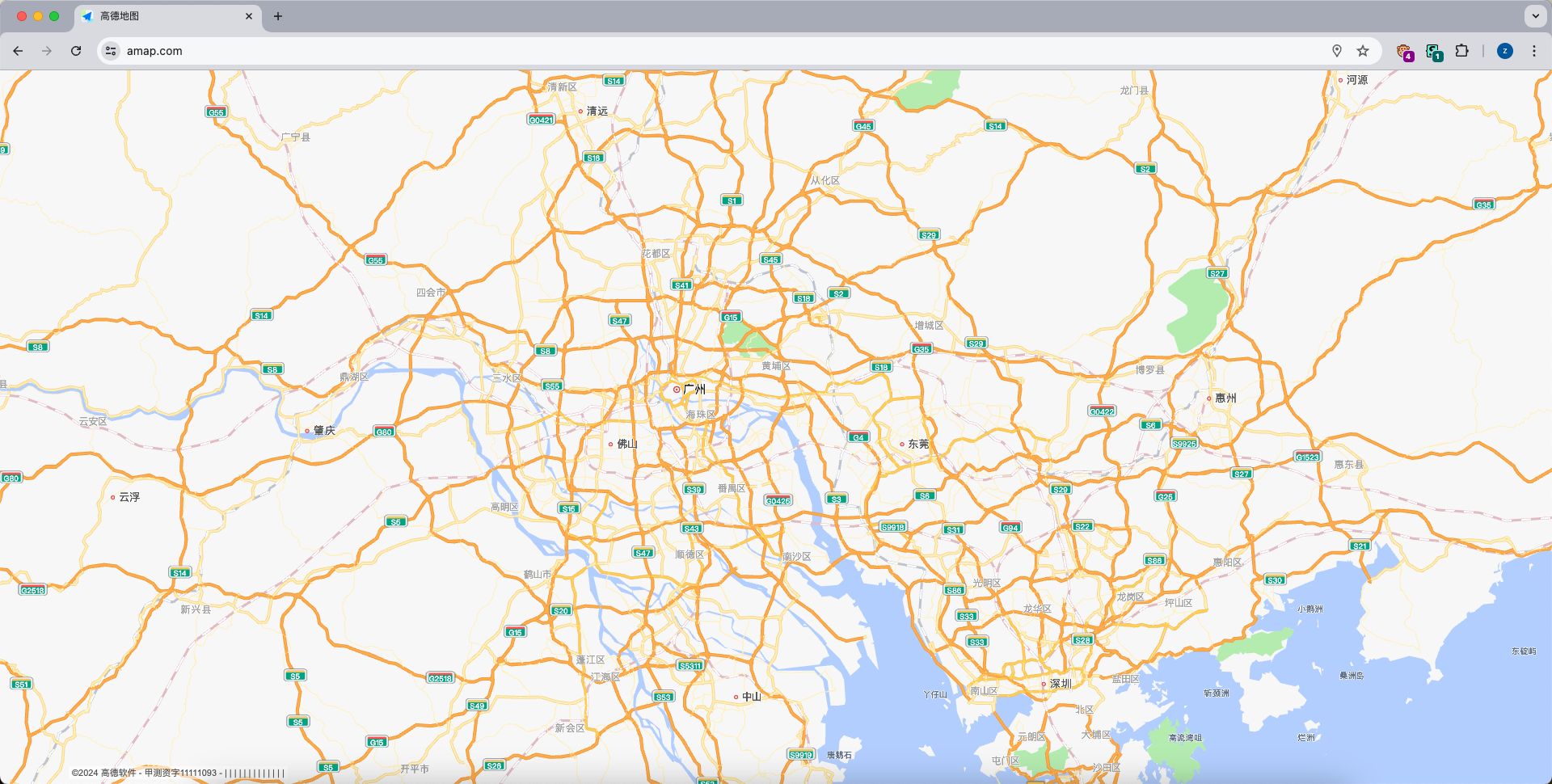 Screenshot of 高德地图只要地图