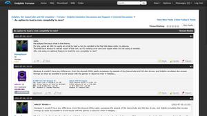 Screenshot of forums.dolphin-emu.org compacter post layout