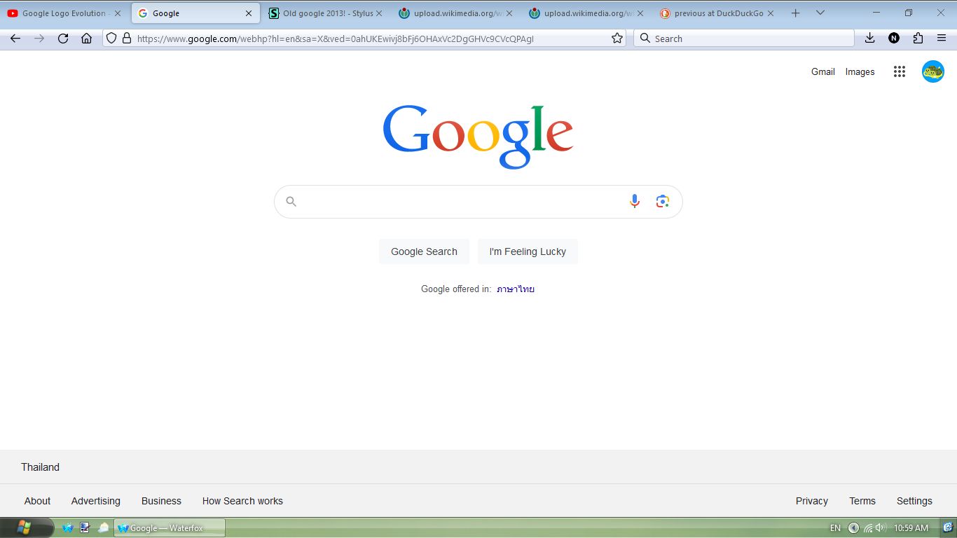 Screenshot of Old google 2013!