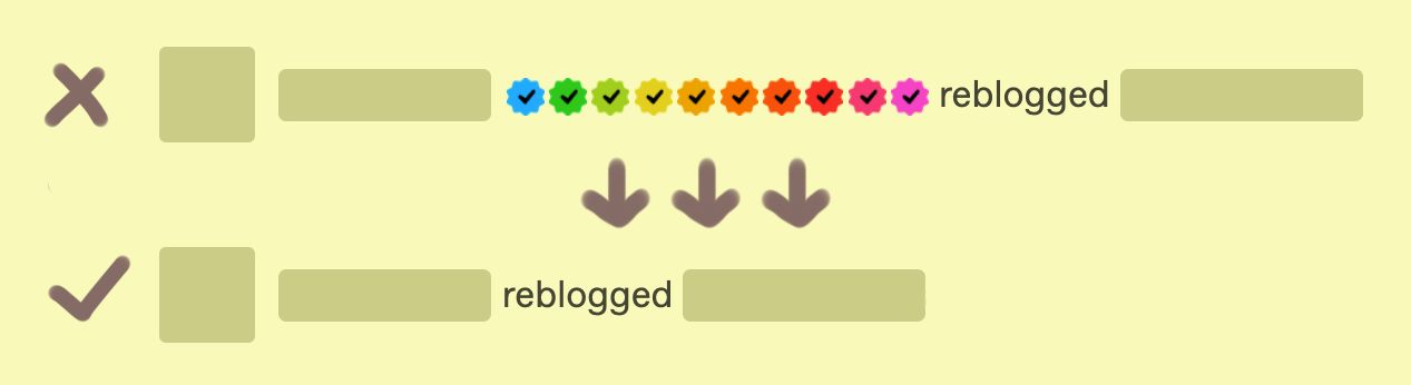 Screenshot of remove tumblr badges