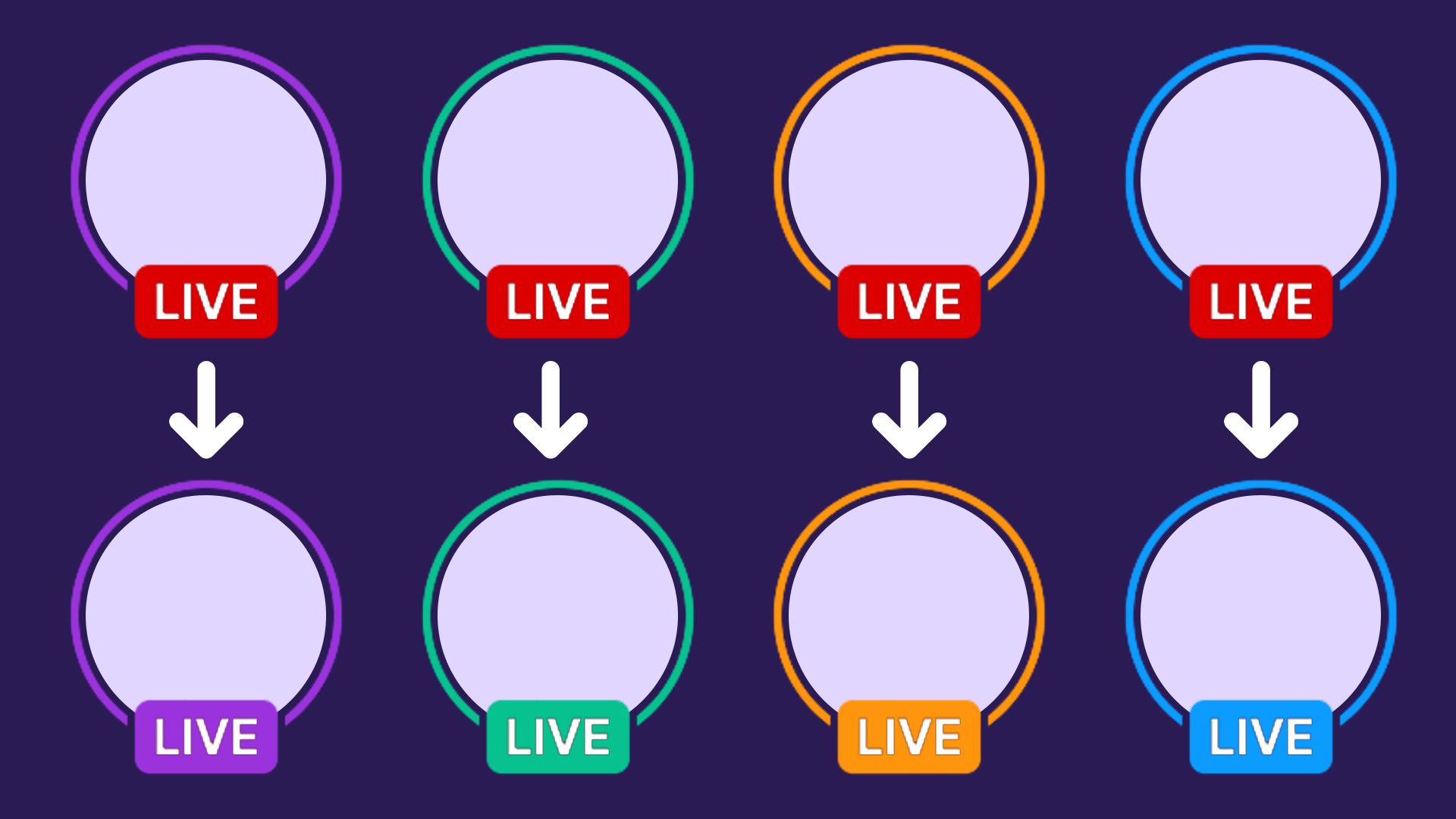 Screenshot of change twitch live badge to channel color