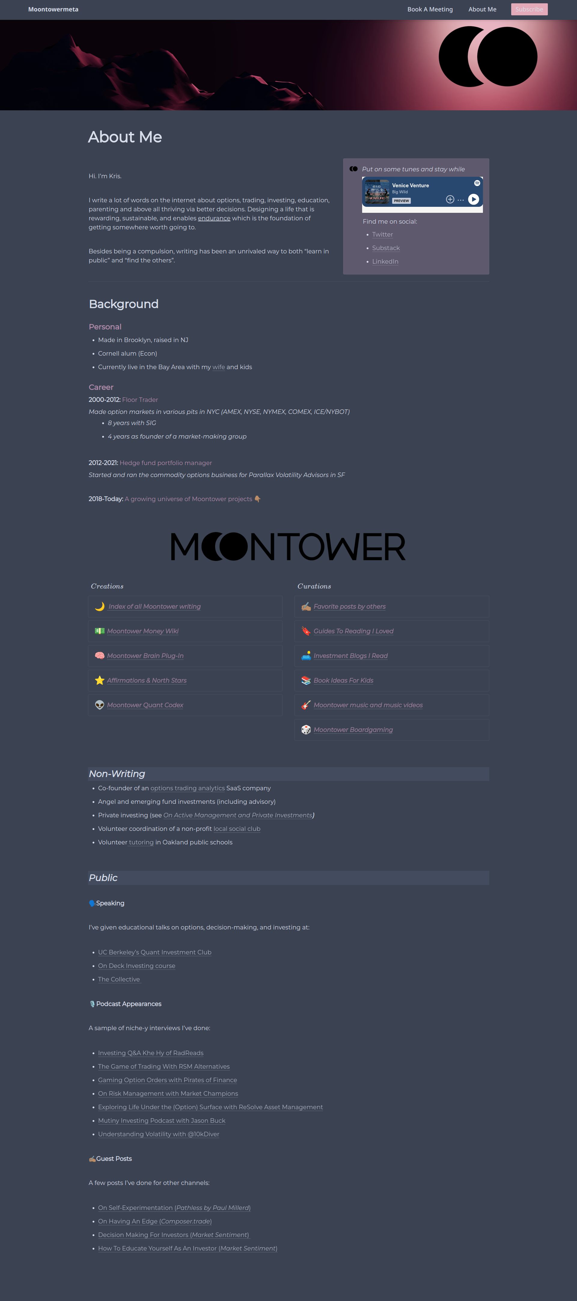 Screenshot of moontower blog nord