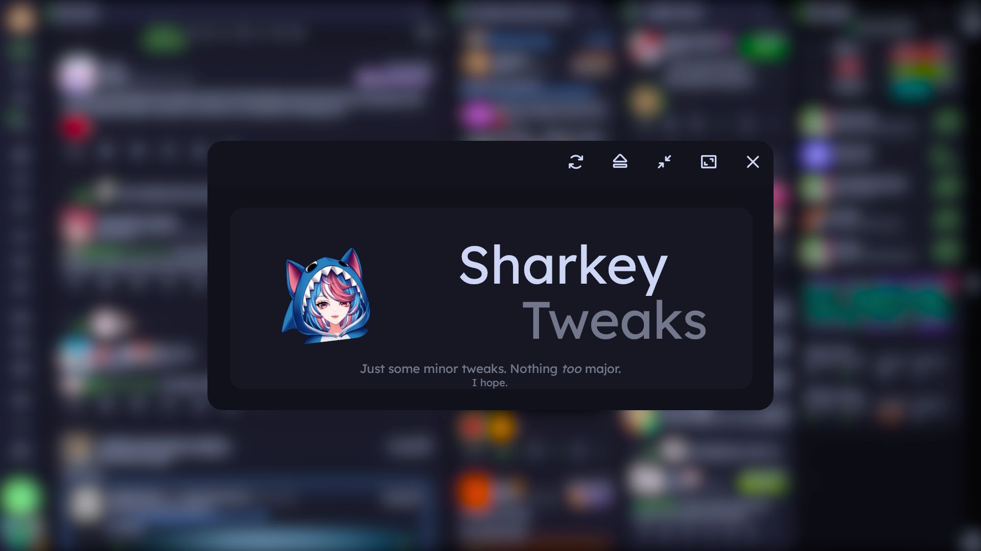 Screenshot of Sharkey Tweaks