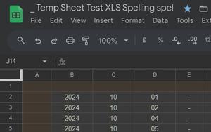 Screenshot of Google docs - SHEETS dark mode invert INNER