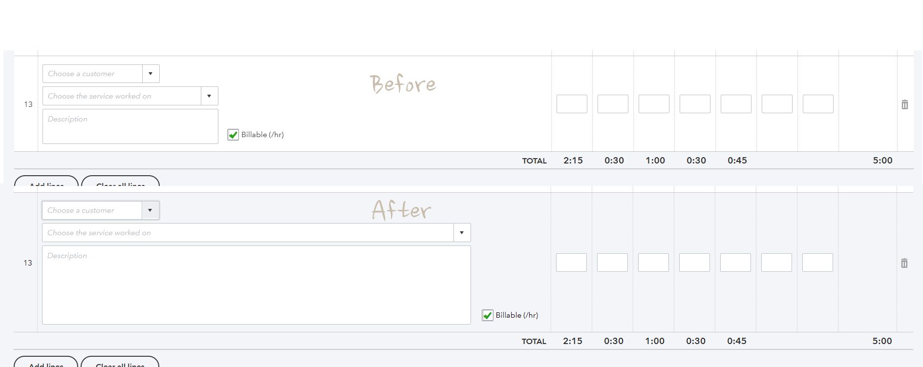 Screenshot of Quickbooks Online