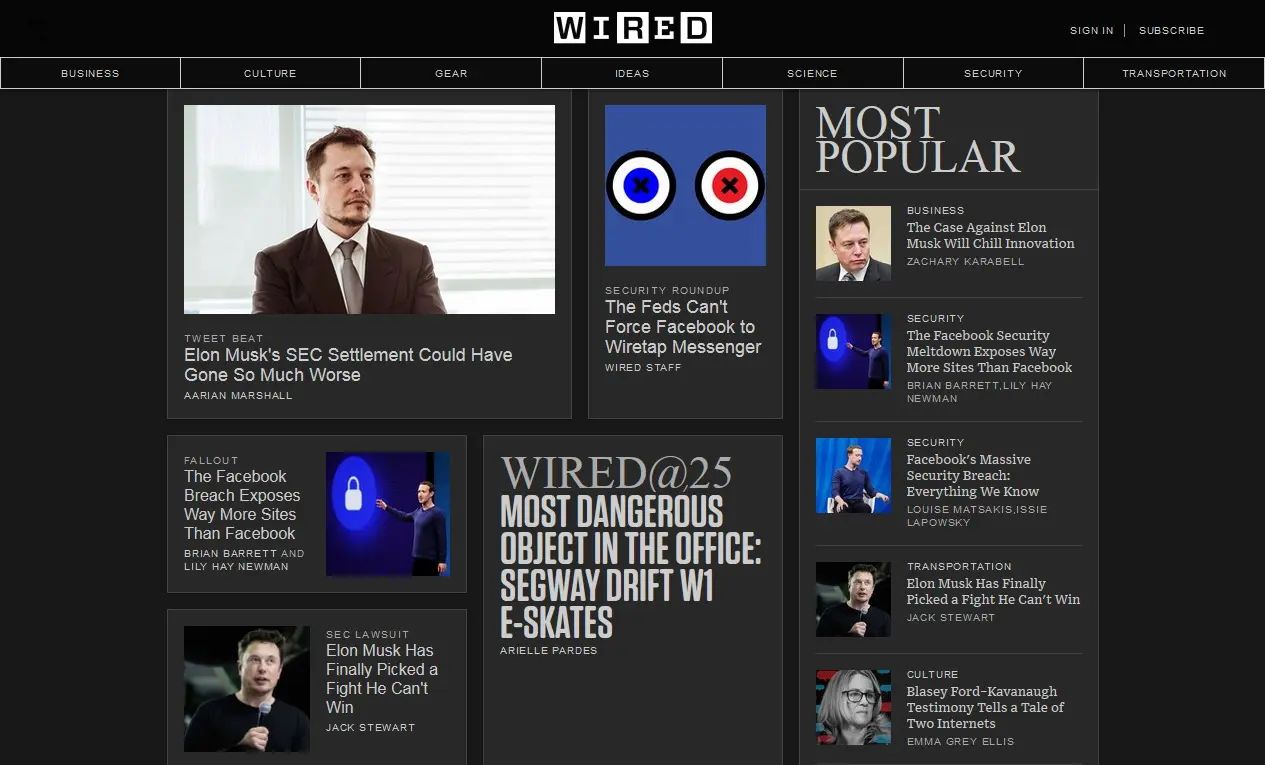 Screenshot of Darker WIRED