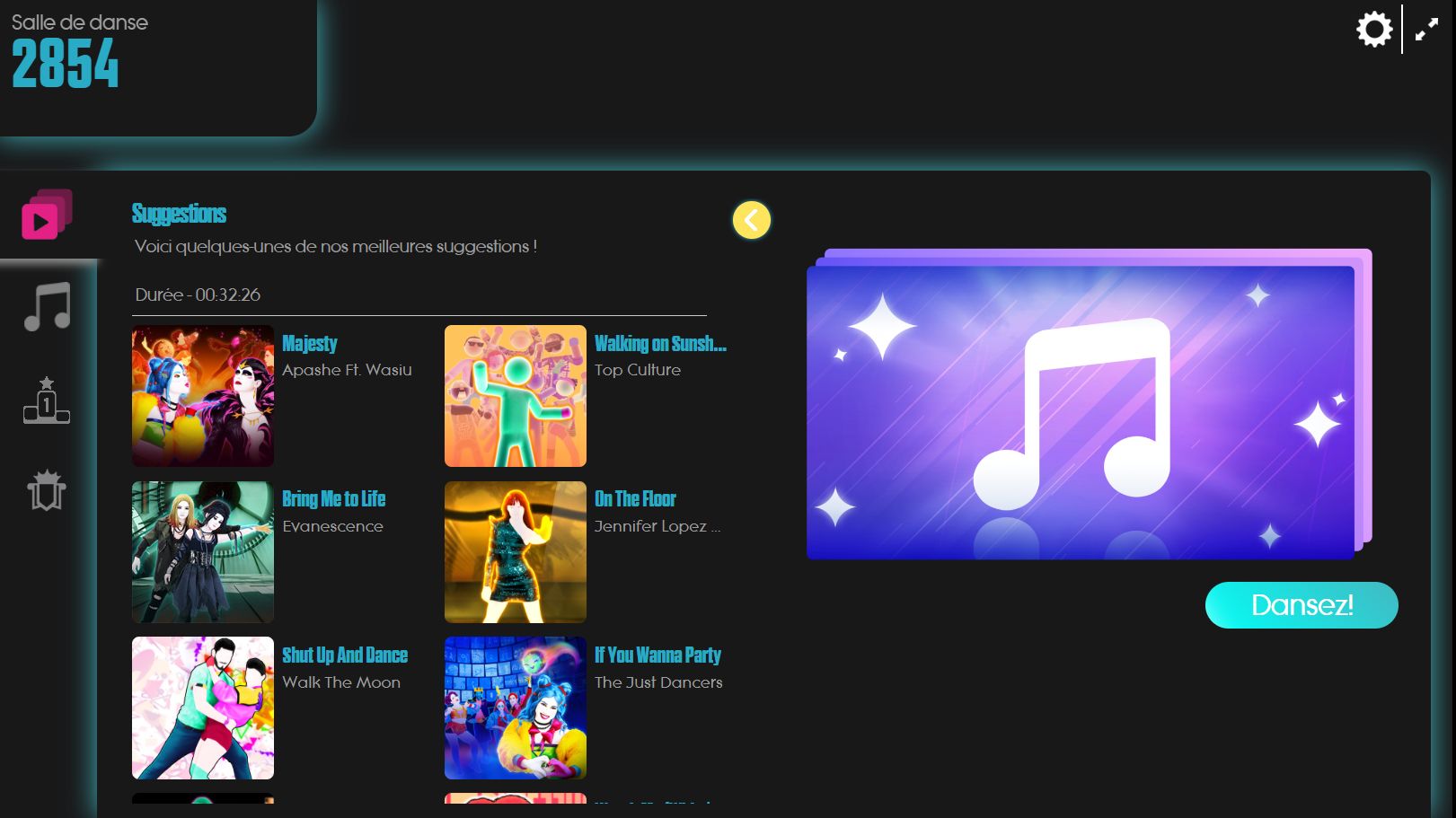 Screenshot of Just Dance Now Blue Party