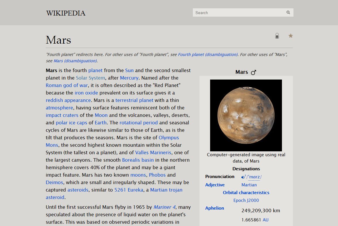 Screenshot of Wikipedia 1911