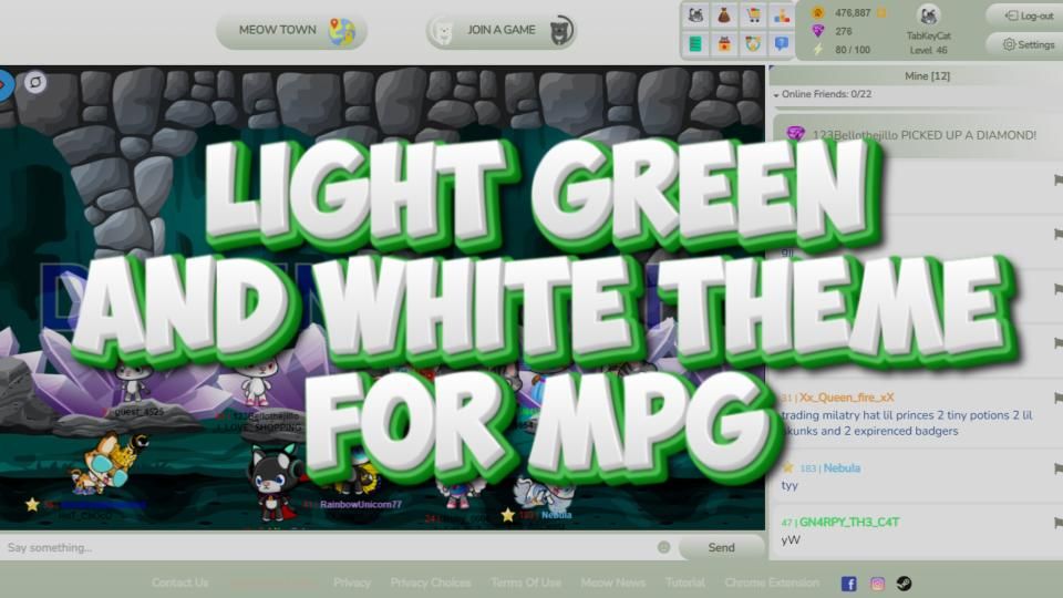 Screenshot of Light Green and White Theme for MPG