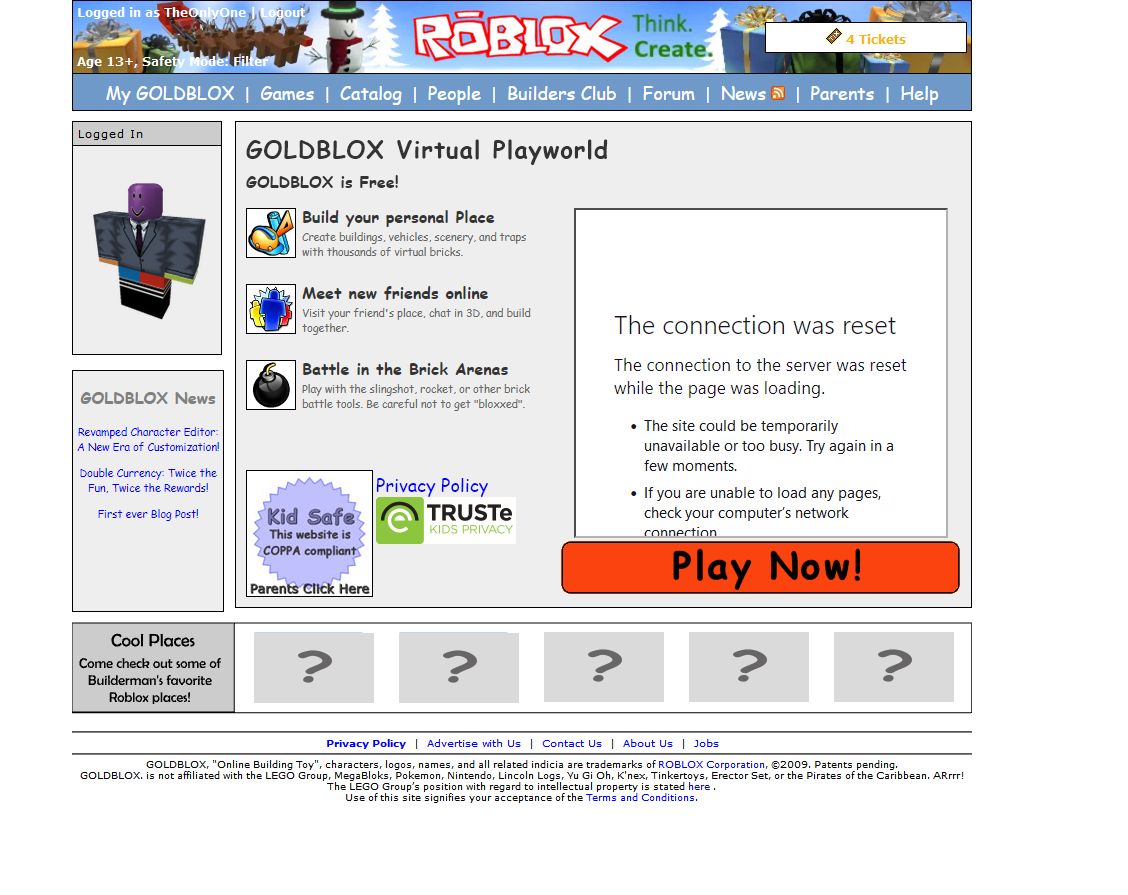 Screenshot of Change goldblox back to Roblox