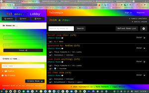 Screenshot of talkomatic.co Rainbow