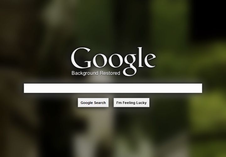 Screenshot of Google Background Restored