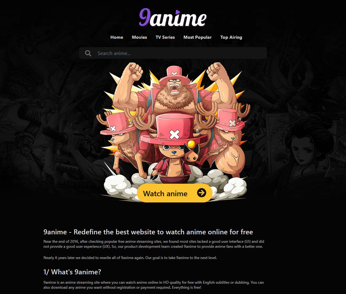 Screenshot of 9ANIME THEME FOR HIANIME