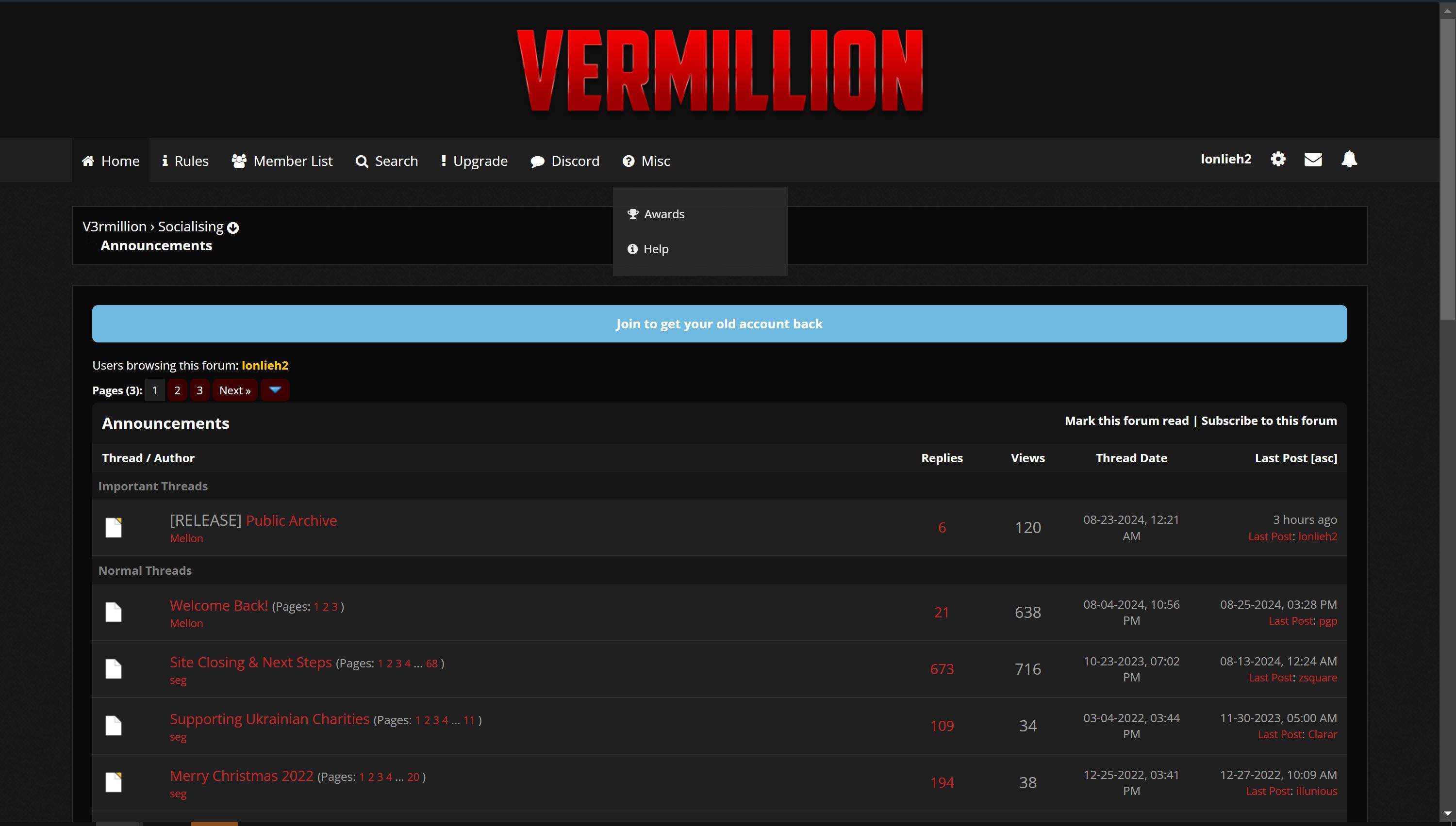 Screenshot of v3rmillion.rip - Black & Red