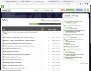 Screenshot of Tango-Forum full width