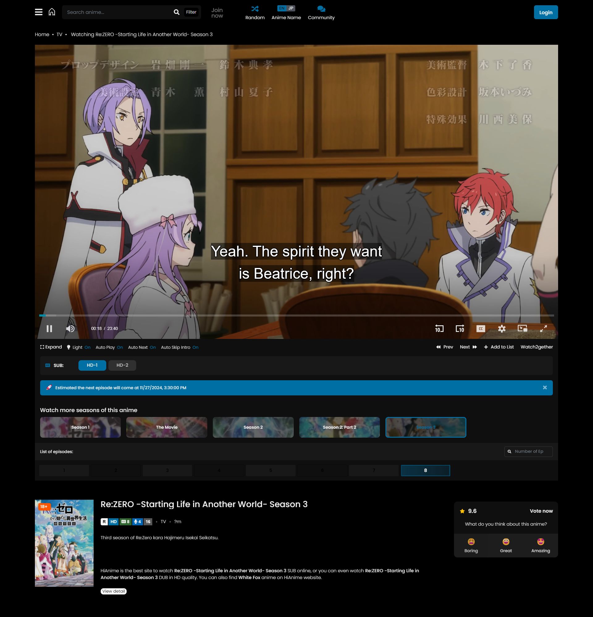 Screenshot of HiAnime - Configurable