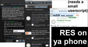 Screenshot of Mobile RES Reddit