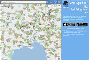 Screenshot of PetrolSpy - more usable map