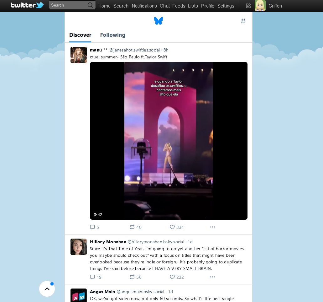 Screenshot of 2011 Twitter for Bluesky