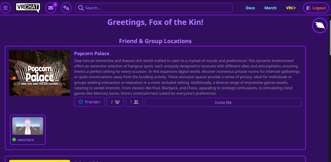 Screenshot of VRCPurple