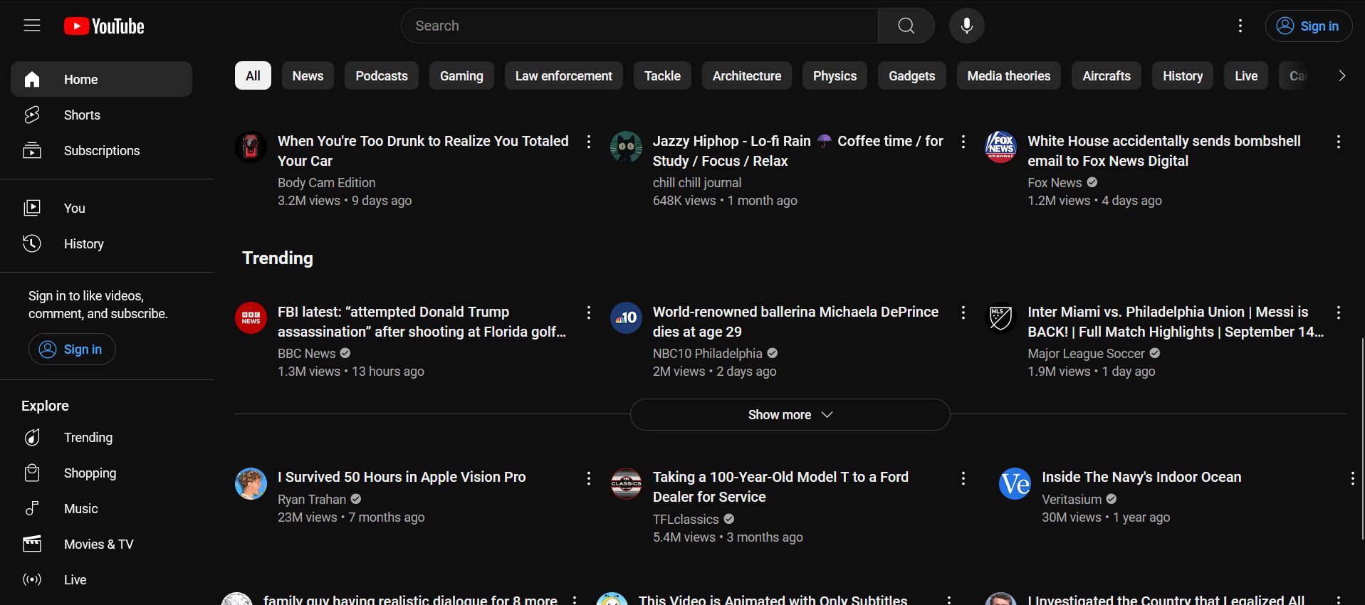 Screenshot of Remove Youtube Thumbnails