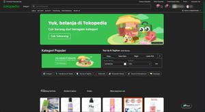 Screenshot of Tokopedia Dark Mode 2024