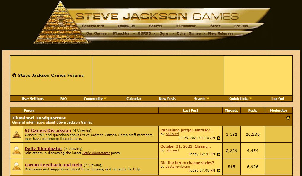 Screenshot of Restore Darker Colors on the SJG Forums