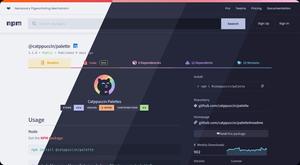 Screenshot of npm Catppuccin