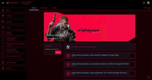 Screenshot of Google Classroom Cyberpunk Theme