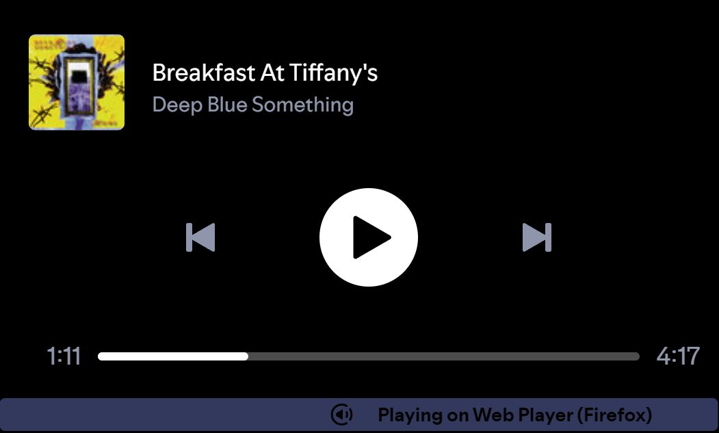 Screenshot of MiniPlay Spotify