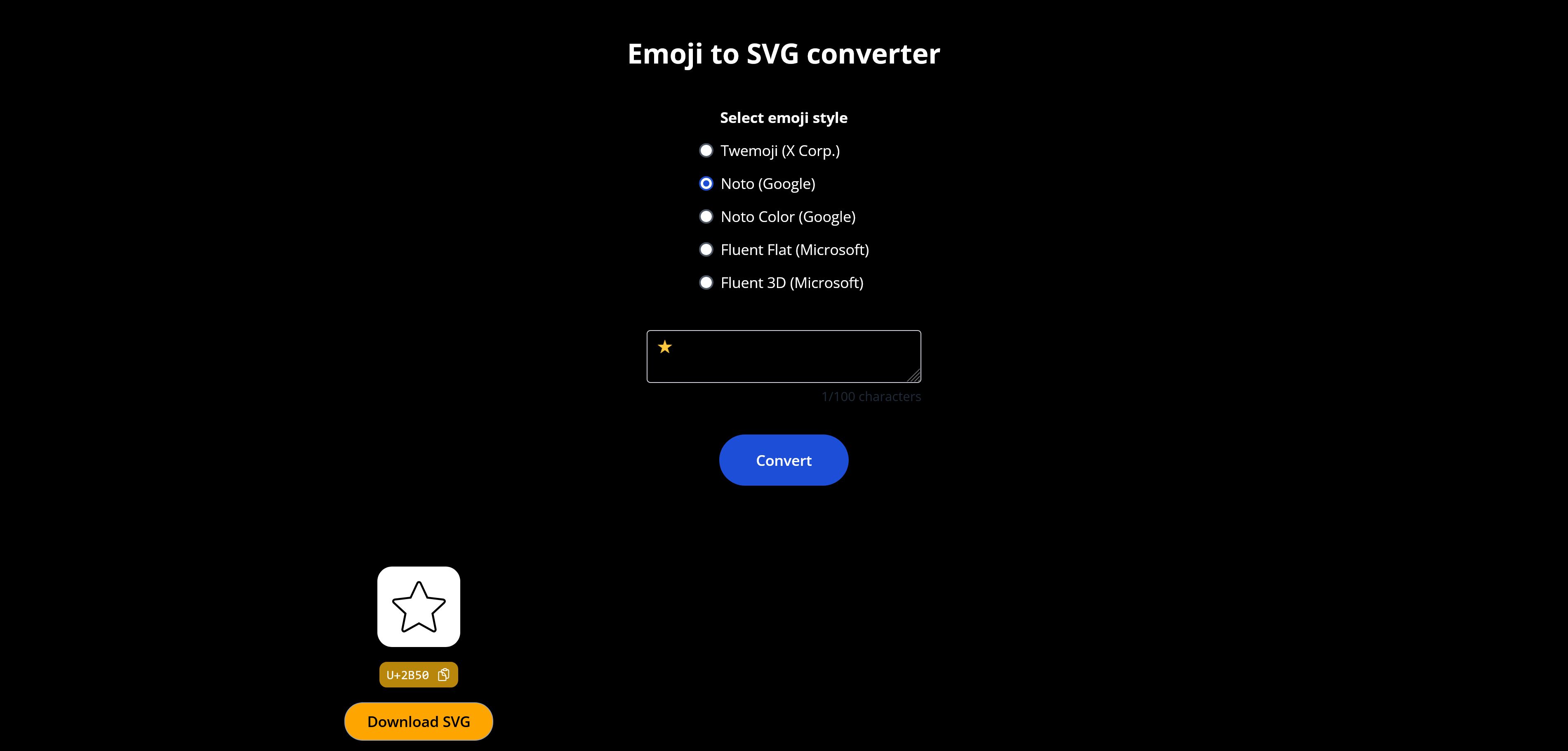 Screenshot of Dark theme, stripped - emojitosvg.com