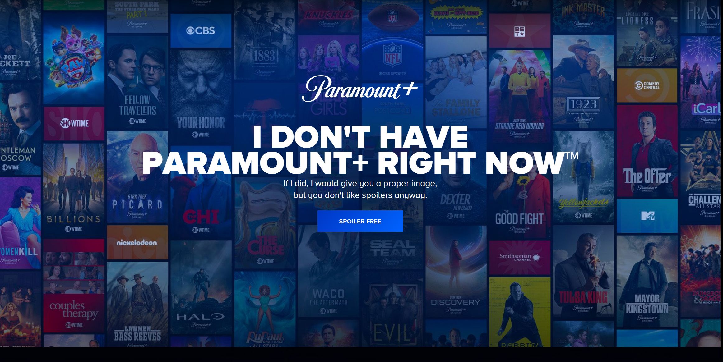 Screenshot of Paramount+ Spoiler Free