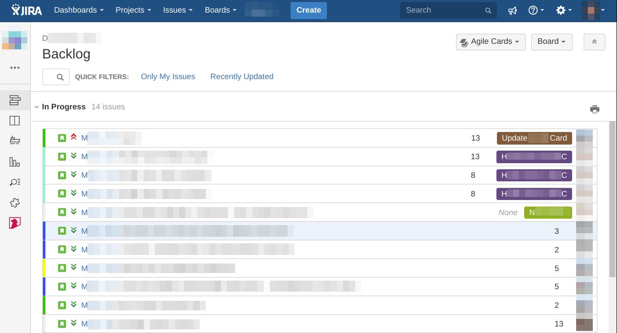 Screenshot of Driveboo JIRA