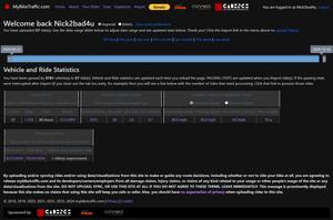 Screenshot of MyBikeTraffic.com - Dark Mode