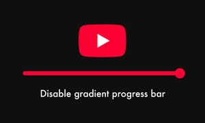 Screenshot of YouTube - Disable gradient progress bar