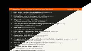 Screenshot of Hacker News - Dynamic Dark