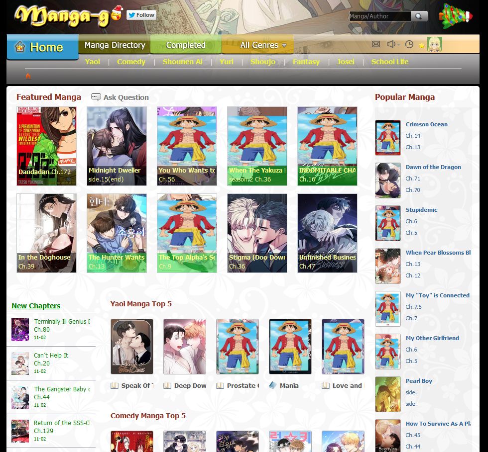 Screenshot of Mangago 2012