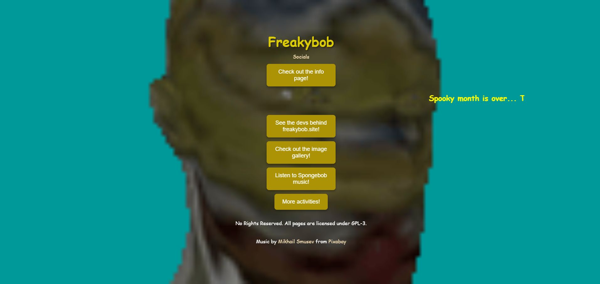 Screenshot of Custom Backgrounds for Freakybob.site