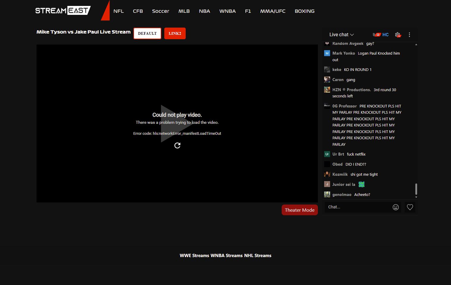 Screenshot of Streams Black Night Mode