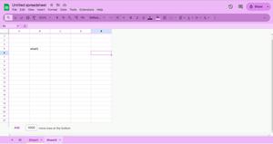 Screenshot of Google Sheets custom theme by GFD