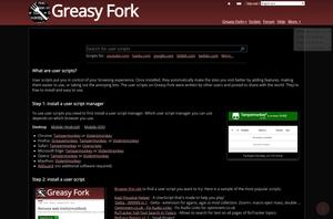 Screenshot of greasyfork.org - Dark Mode