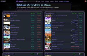 Screenshot of SteamDB - Dark Mode