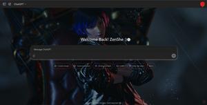 Screenshot of OpenAI ChatGPT Tekken Reina Theme